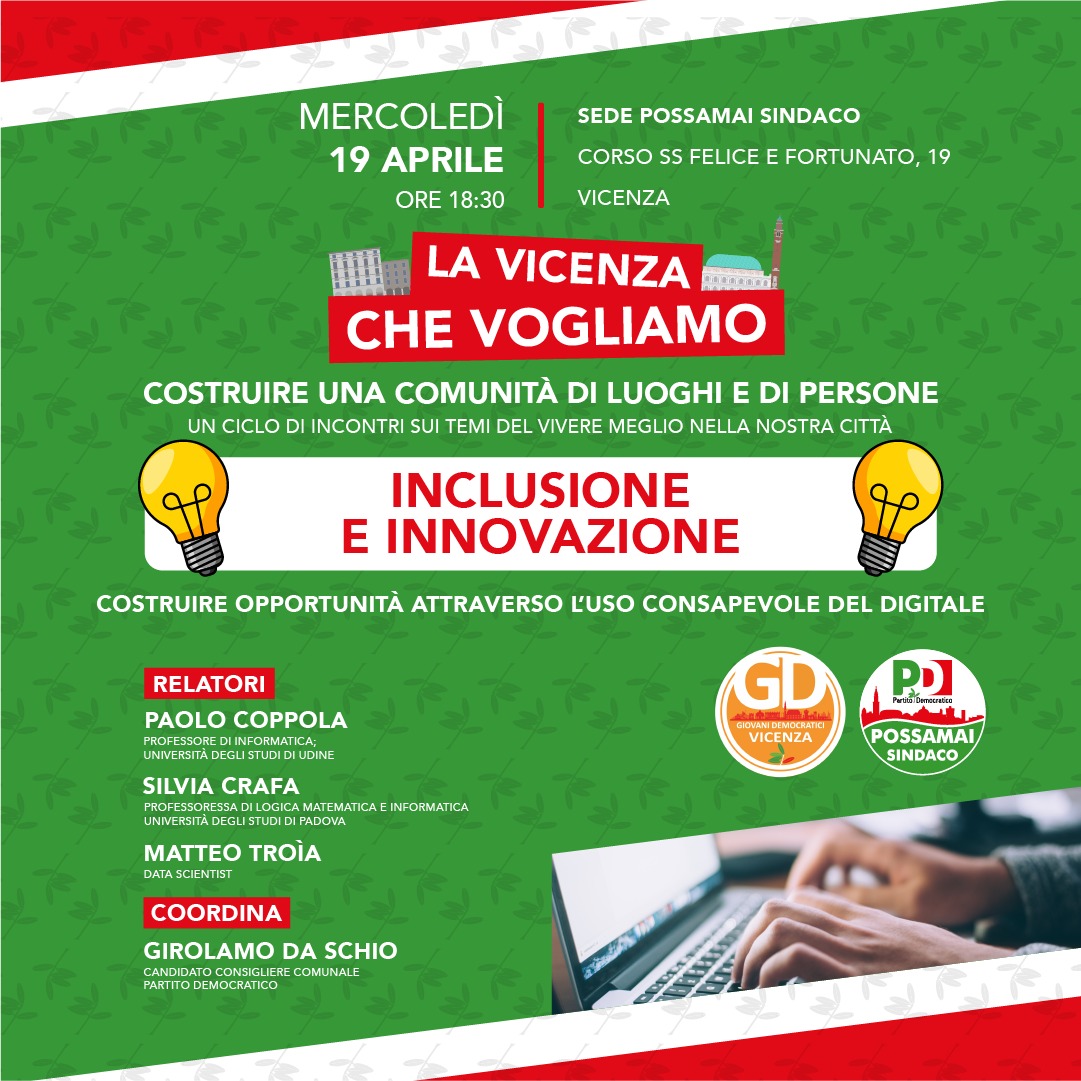 La vicenza che vogliamo - locandina evento sul digitale